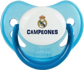 Real Madrid : Campeones 34 Liga design-2 : Bleue phosphorescente Tétine embout physiologique