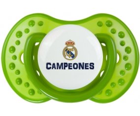 Real Madrid : Campeones 34 Liga design-2 : Vert classique Tétine embout Lovi Dynamic