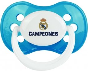 Real Madrid : Campeones 34 Liga design-2 : Cyan classique Tétine embout anatomique