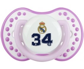 Real Madrid : Campeones 34 Liga design-3 : Blanc-mauve classique Tétine embout Lovi Dynamic