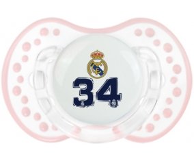 Real Madrid : Campeones 34 Liga design-3 : Retro-blanc-rose-tendre classique Tétine embout Lovi Dynamic