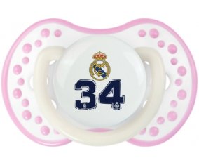 Real Madrid : Campeones 34 Liga design-3 : Blanc-rose phosphorescente Tétine embout Lovi Dynamic