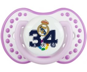 Real Madrid : Campeones 34 Liga design-4 : Blanc-mauve classique Tétine embout Lovi Dynamic