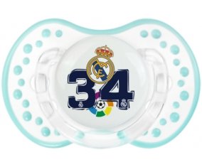 Real Madrid : Campeones 34 Liga design-4 : Retro-blanc-lagon classique Tétine embout Lovi Dynamic