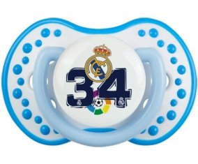 Real Madrid : Campeones 34 Liga design-4 : Blanc-bleu phosphorescente Tétine embout Lovi Dynamic