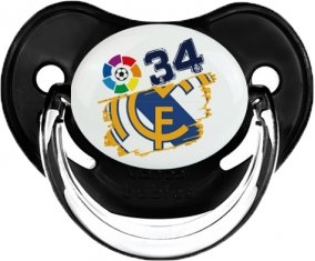 Real Madrid : Campeones 34 Liga design-6 : Noir classique Tétine embout physiologique