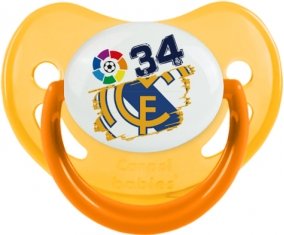 Real Madrid : Campeones 34 Liga design-6 : Jaune phosphorescente Tétine embout physiologique