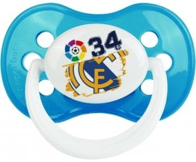 Real Madrid : Campeones 34 Liga design-6 : Cyan classique Tétine embout anatomique