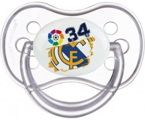 Real Madrid : Campeones 34 Liga design-6 : Transparente classique Tétine embout anatomique