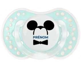 Disney Mickey Oreilles noires Nœud papillon noir avec prénom : Retro-turquoise-lagon classique Tétine embout Lovi Dynamic