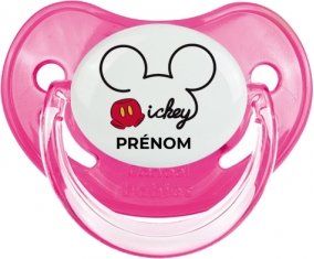 Disney Mickey short avec prénom : Rose classique Tétine embout physiologique