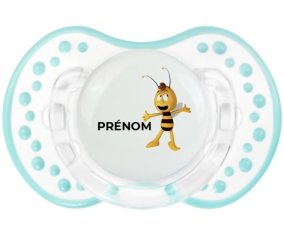 Willy l'abeille avec prénom : Retro-blanc-lagon classique Tétine embout Lovi Dynamic