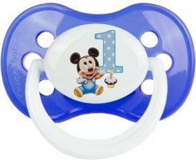 Disney Mickey Numéro 1 anniversaire : Sucette Anatomique personnalisée