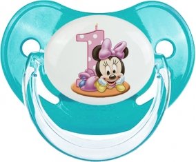 Disney Minnie Numéro 1 anniversaire : Sucette Physiologique personnalisée