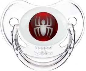 Spiderman bouton araigné : Transparent classique Tétine embout physiologique