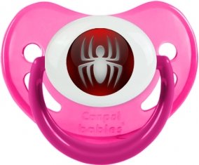 Spiderman bouton araigné : Rose phosphorescente Tétine embout physiologique