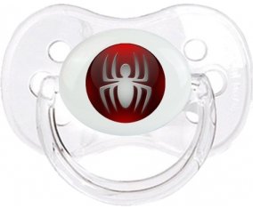 Spiderman bouton araigné : Transparent classique Tétine embout cerise