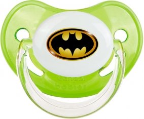 Batman logo noir et jaune : Vert classique Tétine embout physiologique