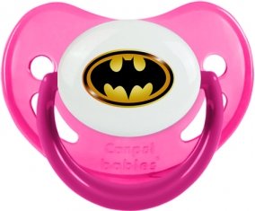 Batman logo noir et jaune : Rose phosphorescente Tétine embout physiologique