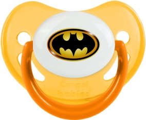 Batman logo noir et jaune : Jaune phosphorescente Tétine embout physiologique