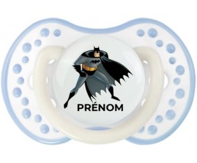 Batman avec prénom : Blanc-cyan classique Tétine embout Lovi Dynamic