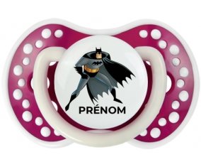 Batman avec prénom : Fuchsia phosphorescente Tétine embout Lovi Dynamic