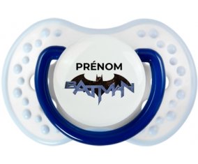 Batman logo design-3 avec prénom : Marine-blanc-bleu classique Tétine embout Lovi Dynamic