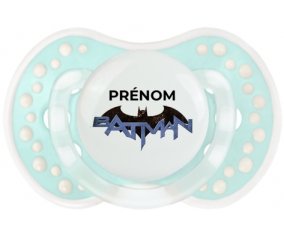 Batman logo design-3 avec prénom : Retro-turquoise-lagon classique Tétine embout Lovi Dynamic