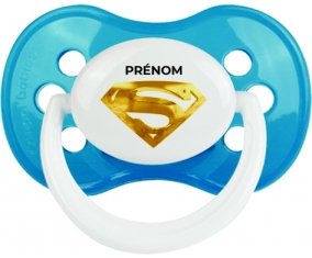 Logo Superman doré avec prénom : Cyan classique Tétine embout anatomique