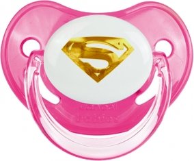 Logo Superman doré : Rose classique Tétine embout physiologique