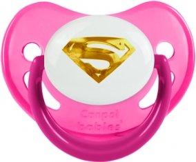 Logo Superman doré : Rose phosphorescente Tétine embout physiologique