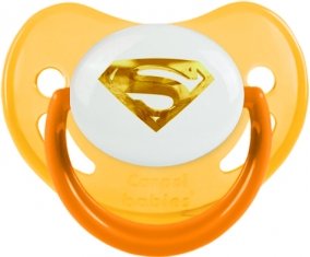 Logo Superman doré : Jaune phosphorescente Tétine embout physiologique