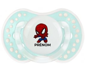 Spiderman kids design-2 avec prénom : Retro-turquoise-lagon classique Tétine embout Lovi Dynamic