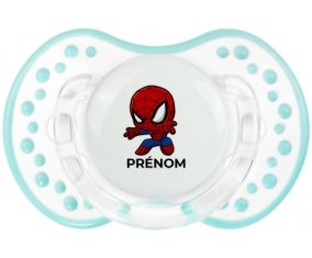 Spiderman kids design-2 avec prénom : Retro-blanc-lagon classique Tétine embout Lovi Dynamic