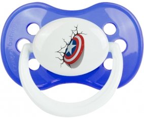 Bouclier Captain America casse le mur : Bleu classique Tétine embout anatomique