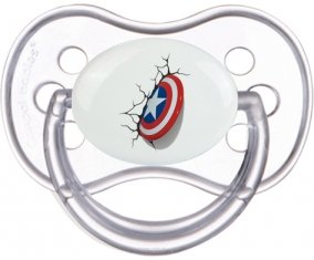 Bouclier Captain America casse le mur : Transparente classique Tétine embout anatomique