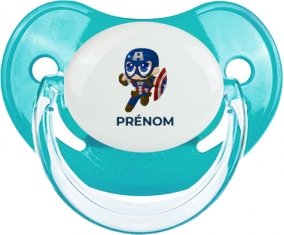 Captain America kids design-2 avec prénom : Sucette Physiologique personnalisée