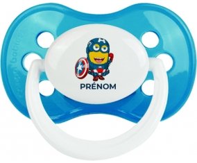 Captain America minion avec prénom : Cyan classique Tétine embout anatomique