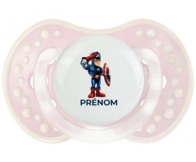 Captain America design-2 avec prénom : Retro-rose-tendre classique Tétine embout Lovi Dynamic