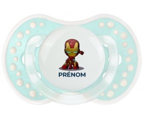 Iron man kids avec prénom : Retro-turquoise-lagon classique Tétine embout Lovi Dynamic