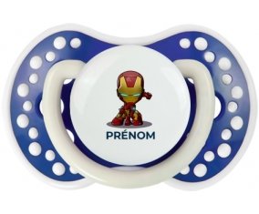 Iron man kids avec prénom : Bleu-marine phosphorescente Tétine embout Lovi Dynamic