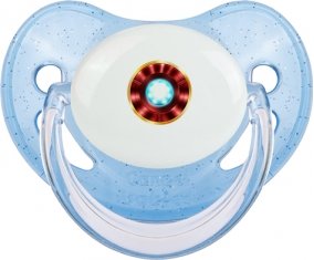 Reacteur arc Iron man : Bleue à paillette Tétine embout physiologique