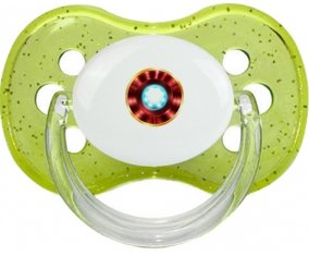 Reacteur arc Iron man : Vert à paillette Tétine embout cerise