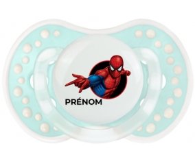 Spiderman design-6 avec prénom : Retro-turquoise-lagon classique Tétine embout Lovi Dynamic