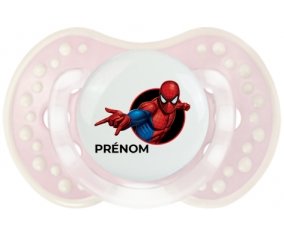 Spiderman design-6 avec prénom : Retro-rose-tendre classique Tétine embout Lovi Dynamic