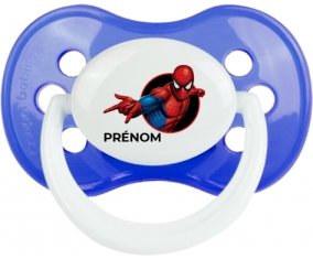 Spiderman design-6 avec prénom : Sucette Anatomique personnalisée