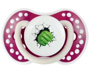 Poing Hulk casse le mur : Fuchsia phosphorescente Tétine embout Lovi Dynamic