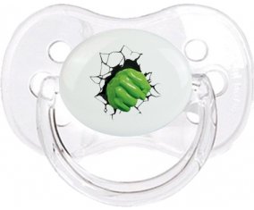 Poing Hulk casse le mur : Transparent classique Tétine embout cerise