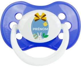 Oeuf de Pâques design-2 avec prénom : Sucette Anatomique personnalisée