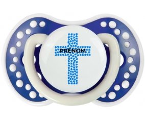 Croix christ bleue avec prénom : Bleu-marine phosphorescente Tétine embout Lovi Dynamic